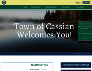 townofcassian.org screenshot