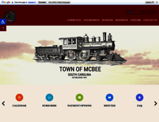 townofmcbeesc.com screenshot