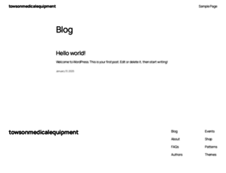 towsonmedicalequipment.com screenshot