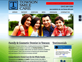 towsonsmilecare.com screenshot