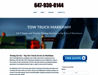towtruckmarkham.com screenshot