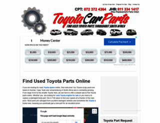 toyota-car-parts.co.za screenshot