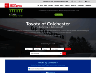 toyotaofcolchester.com screenshot