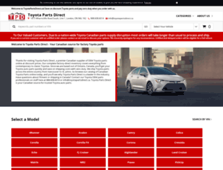 toyotapartsdirect.ca screenshot