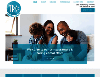 tpcdentalcare.com screenshot
