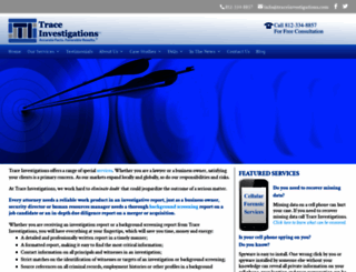 traceinvestigations.com screenshot