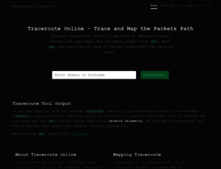 traceroute-online.com screenshot