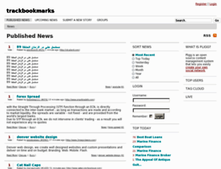 trackbookmarks.com screenshot