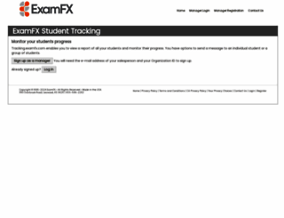 tracking.examfx.com screenshot