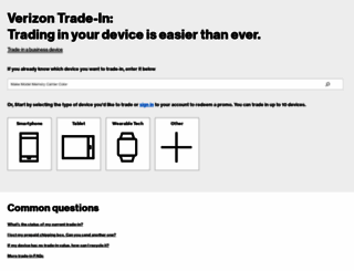 trade-in.vzw.com screenshot