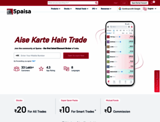 trade.5paisa.com screenshot