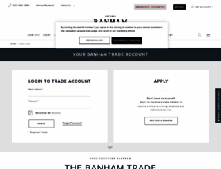 trade.banham.co.uk screenshot