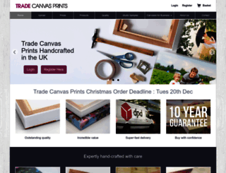 tradecanvasprints.com screenshot