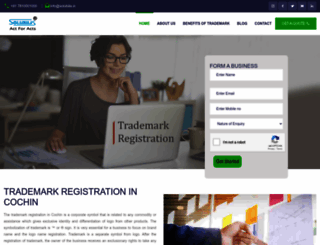trademarkregistrationcochin.in screenshot