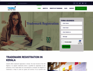 trademarkregistrationkerala.in screenshot