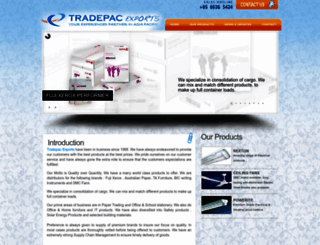 tradepacexports.com screenshot