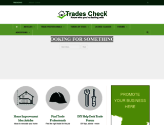 tradescheck.com.au screenshot