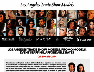 tradeshowmodelslosangeles.com screenshot