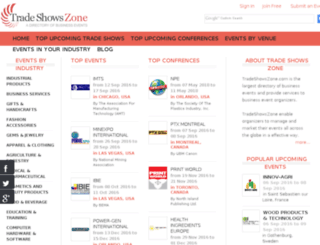 tradeshowszone.com screenshot