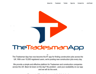tradesmanapp.co.uk screenshot