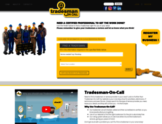 tradesmanoncall.co.za screenshot