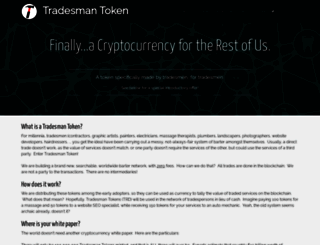 tradesmantoken.com screenshot