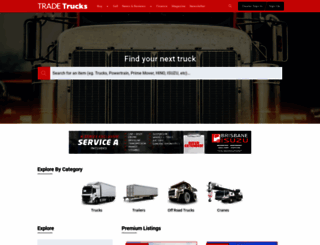tradetrucks.com.au screenshot