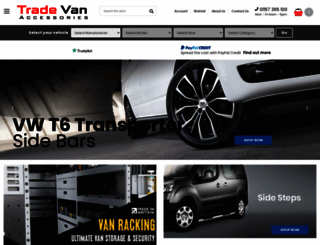 tradevanaccessories.co.uk screenshot