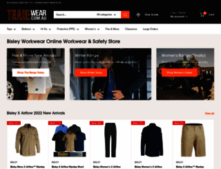 tradewear.com.au screenshot