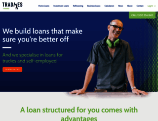 tradiesfinance.com.au screenshot