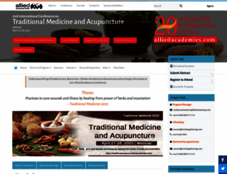 traditionalmedicine.alliedacademies.com screenshot