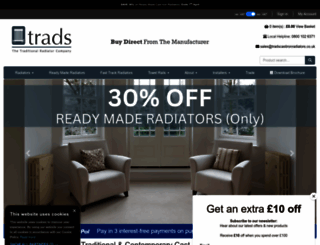 tradscastironradiators.co.uk screenshot