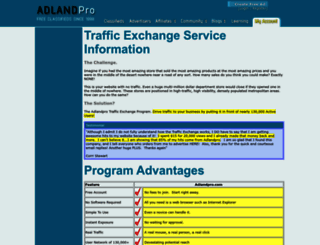 trafficex.adlandpro.com screenshot