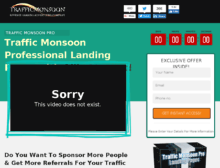 trafficmonsoonpro.instapage.com screenshot