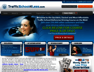 trafficschool4less.com screenshot
