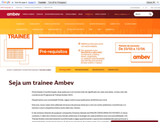 traineeambev.com.br screenshot
