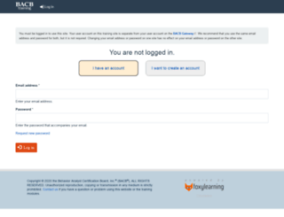 Access training.bacb.com. Welcome | BACB Training Modules