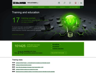 training.drweb.com screenshot