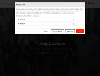 training.kuka.com screenshot
