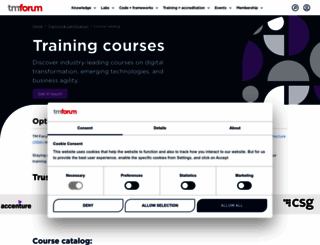 training.tmforum.org screenshot