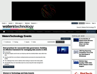 training.waterstechnology.com screenshot