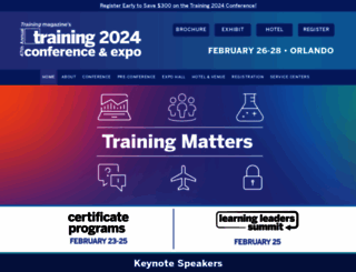 trainingconference.com screenshot