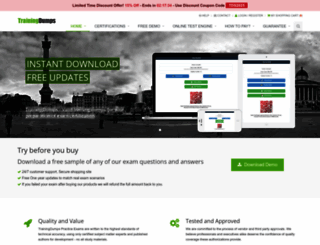 trainingdumps.com screenshot