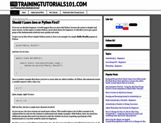trainingtutorials101.com screenshot
