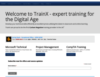 trainx.co.uk screenshot