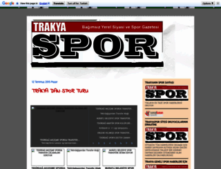 trakyadanspor.blogspot.com screenshot