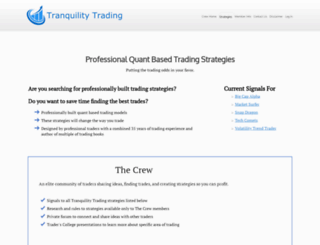 tranquilitytrading.com screenshot