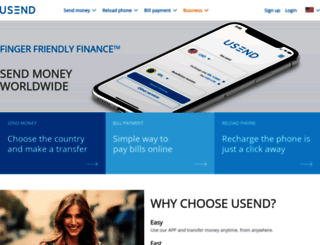 transaction.usend.com screenshot
