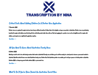 transcriptionbynina.com screenshot