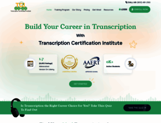 transcriptioncertificationinstitute.org screenshot